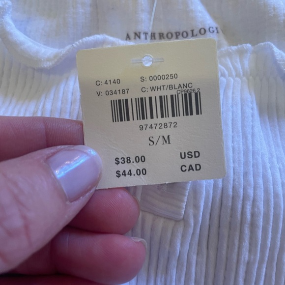 Anthropologie NWT White Ruffle Pajama Set - Picture 2 of 4
